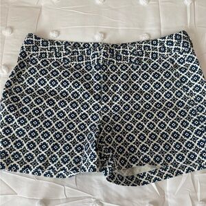 GAP Blue and White Shorts with Geometric Pattern